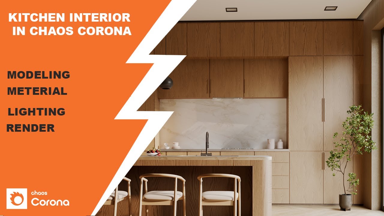 Perpective Match Kitchen Interior in Chaos Corona