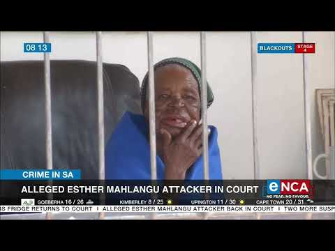 Esther Mahlangu's alleged attacker in court