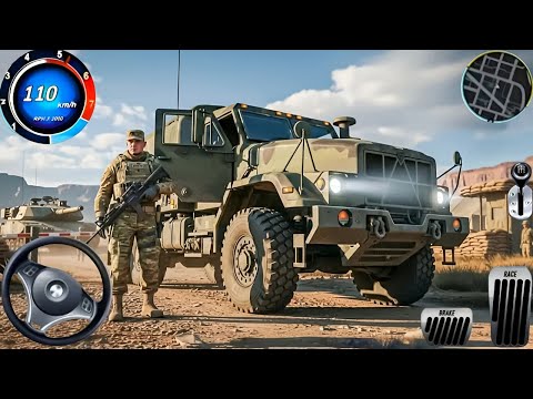 US Offroad Army Truck Driving 3D 2025 - Army Truck Driving Cargo Games - Andriod Gameplay