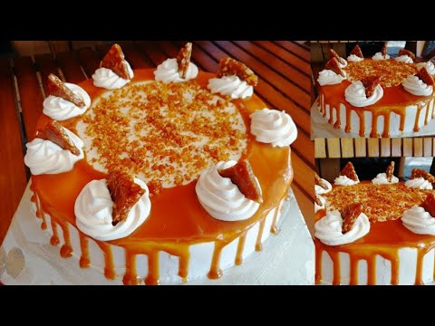 Butterscotch cake in Malayalam 😋,//Najeeba shamil