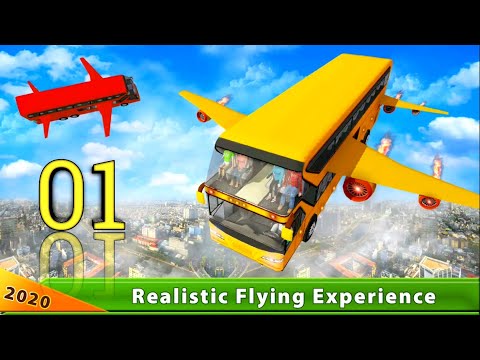 Flying Bus Driving Simulator 2020 Free Bus Games #Android Gameplay👌