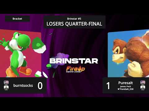 burntsocks (Yoshi) vs Puresalt (Donkey Kong) - Brinstar #5 Losers Quarter Finals