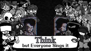 Cover art for FNF Think but Everyone Sings it  made by TrioDevanata