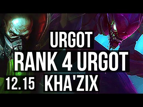 URGOT vs KHA'ZIX (JNG) | Rank 4 Urgot, 3/1/6 | TR Challenger | 12.15