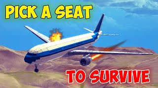 Will You Survive these Deadly Landing?? | Pick a Seat to SURVIVE #6 | Plane Crash  in Besiege