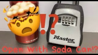 [16] How to Open a Master Lock Box with a Soda Can!!!