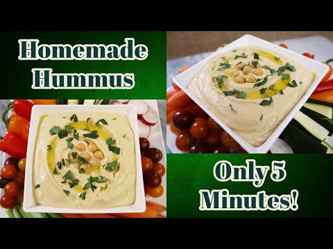 Easy 5-Minute Hummus: Keep it Simple or Make it Elegant- Mediterranean Diet Friendly
