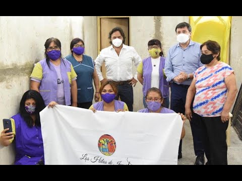 Sáenz y el ministro Arroyo visitaron el CPI de Villa Lavalle y la cooperativa Hilos de Juanita