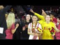 See USC Women S Basketball Senior 25 Alyson Miura Introduced On The Galen Center Big Screen