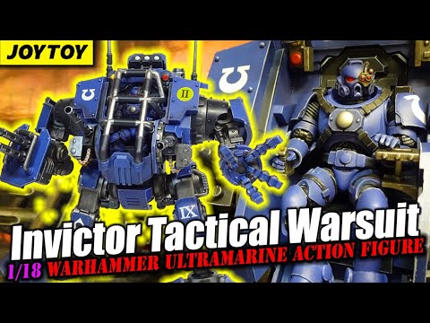 Joy Toy Warhammer Invictor Tactical Warsuit Ultramarines Vangard 1/18 action figure Unboxing Review