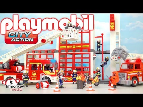 Playmobil City Action! Build and Play Fire Station, Fire Truck, Firefighters and More!! ????