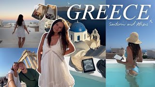 Travel vlog - GREECE TRAVEL VLOG! 🇬🇷 Santorini + Athens | lost luggage, beach clubs, Oia sunset  + sight-seeing! 🌅