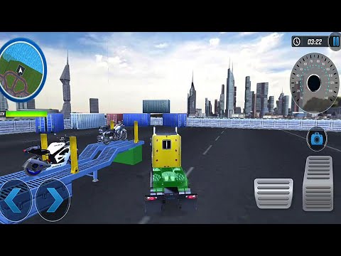 US Police Multi Level Car Transporter Truck Games 2021 - Police Transporter Car Games 07- Gameplay