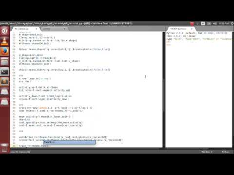 5. Autoencoders in Theano: The Costs and the Training function
