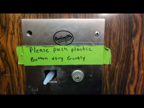 Square Buttons! Endangered Burlington (Dover) Hydraulic Elevator - Suffern, NY