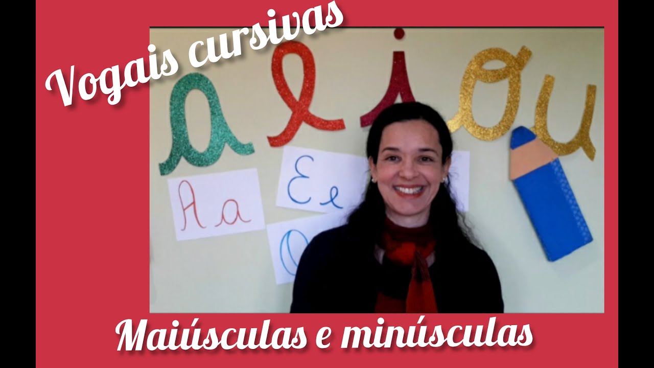 Vogais cursivas maiúsculas e minúsculas