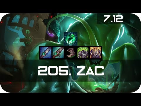 Zac Jungle vs Lee Sin Season 7 s7 Patch 7.12 2017 Gameplay Guide Build Normals