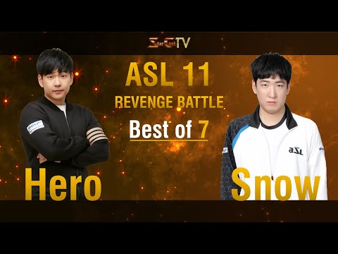 [ESP] ASL S11 Revenge Battle Hero vs Snow (ZvP, Bo7) - Starcraft Remasterizado (StarCastTV Español)
