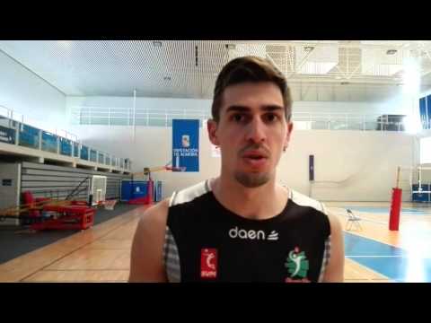 Jorge Almansa (Unicaja Almería) antes de la Copa del Rey de Voleibol en Cáceres