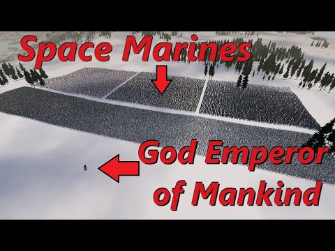 The God Emperor of Mankind vs 45000 Space Marine Army - UEBS2