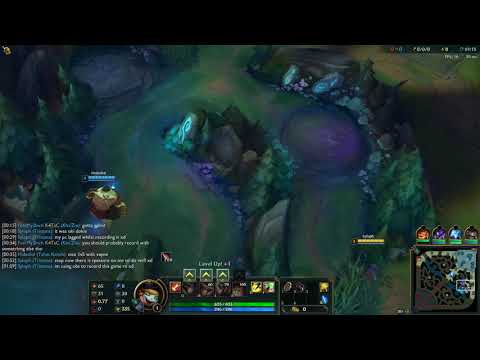Tristana and Tahm Kench vs Caitlyn and Nami bot lane season eight. (Vod for coaching.)
