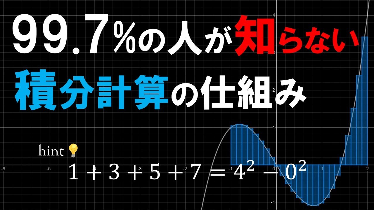 『積分＝面積』は間違っている？20分で分かる微積分学の基本定理