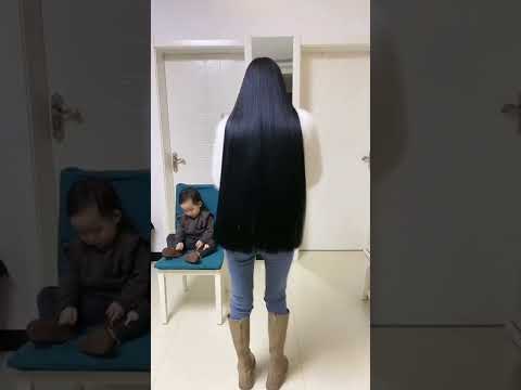Chinese girl with  beautiful long hair