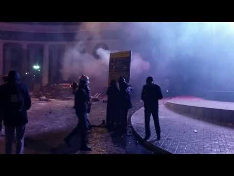 Clashes with police, riot in Kiev, 19.01.2014 (штурм грушевського 3)