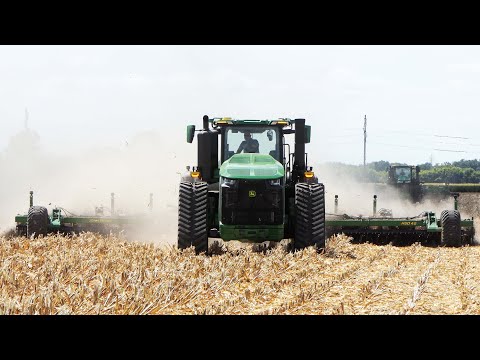 John Deere 9RX 830 "World's Biggest Tractor" in the field working During Harvest 2025