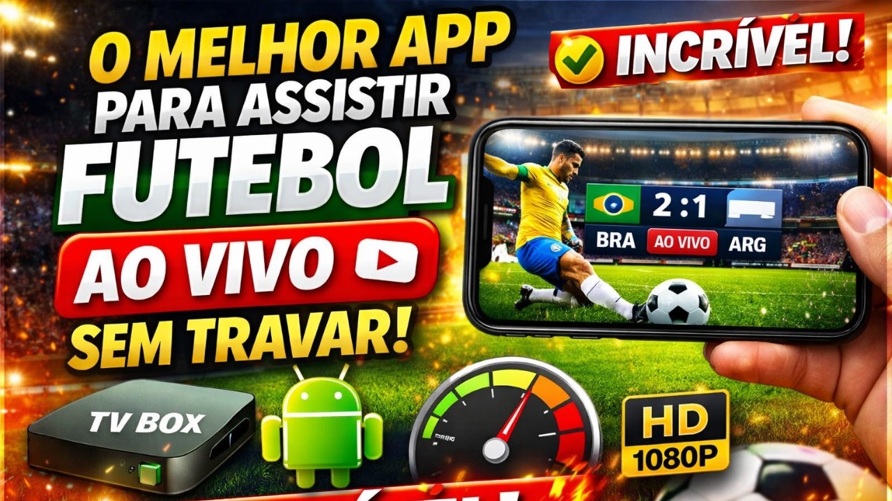 O MELHOR APP PARA ASSISTIR FUTEBOL AO VIVO SEM TRAVAR! ⚽🔥 APP PARA ASSISTIR JOGOS DE FUTEBOL ONLINE