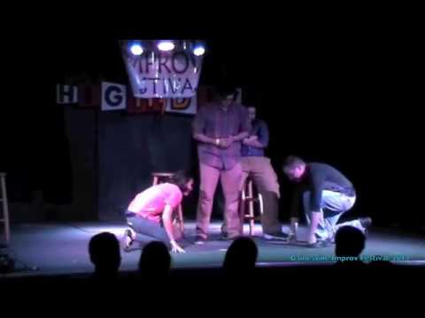 Troupe X performs a monoscene at the Gainesville Improv Fest 2017