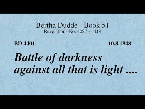 BD 4401 - BATTLE OF DARKNESS AGAINST ALL THAT IS LIGHT ....