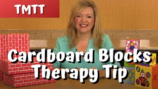 Cardboard Blocks in Speech Therapy...Therapy Tip of the Week