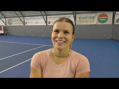 4th W25 EMPIRE Women's Indoor 2022: Jana Fett' interview after she has advanced to the singles final