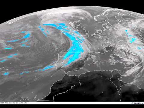 Europe percipation/clouds timelapse 24-03-2014