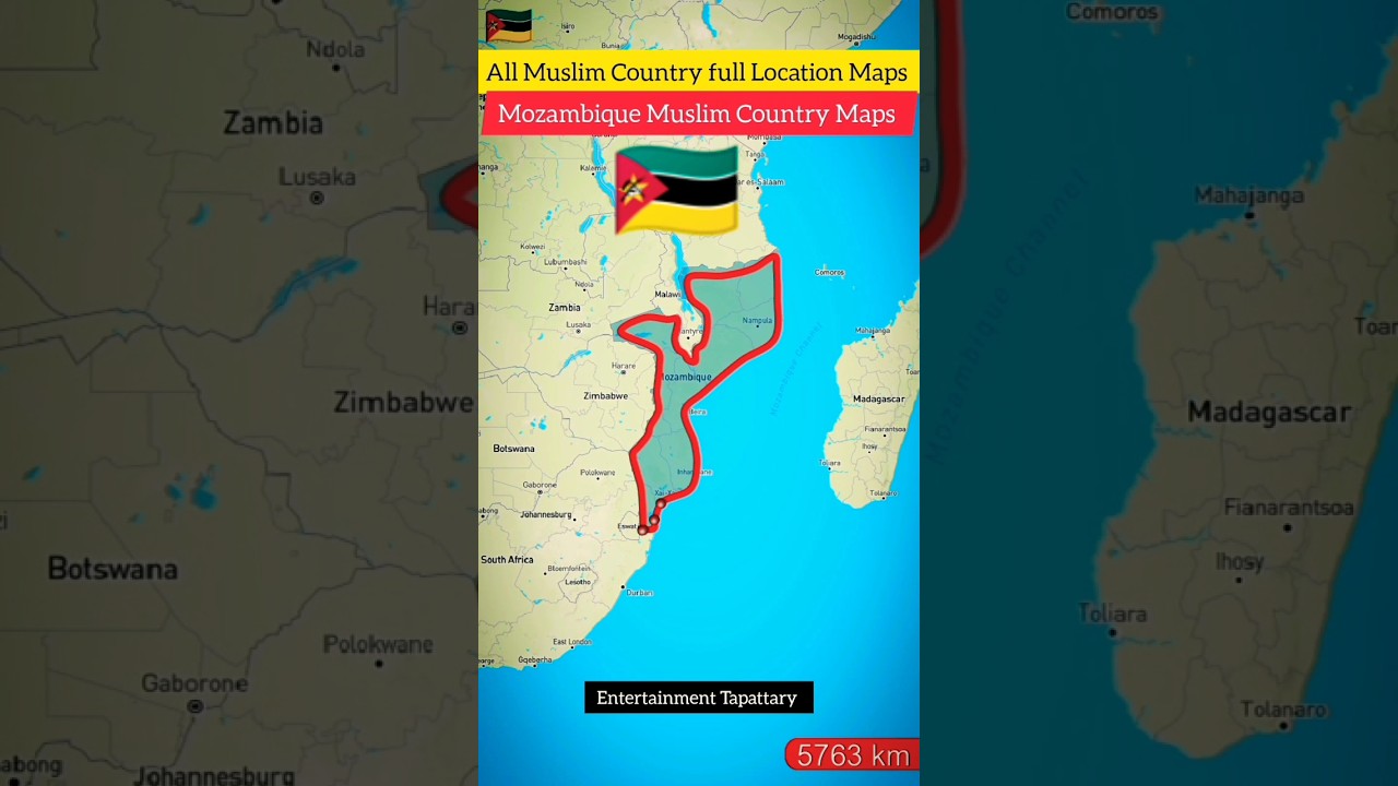 Mozambique Muslim Country full Location Maps 🇲🇿 #islam#maps #viral#location #shortvideo #mozambique