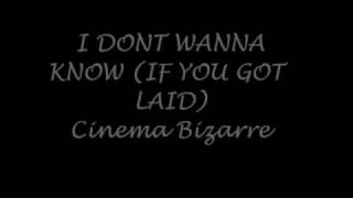 I dont wanna know (if you got laid) Cinema Bizarre  + Lyrics