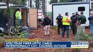Spectrum fiber optic cable intentionally cut, causing outage