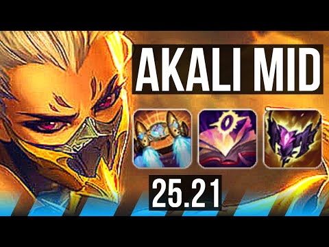 AKALI vs VEIGAR (MID) | 17/2/5, Legendary, 700+ games | NA Master | 25.21