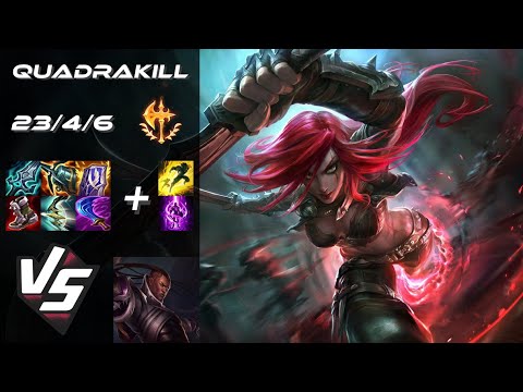 MID Katarina vs Lucian [QUADRAKILL] - EU Grandmaster Patch 14.13