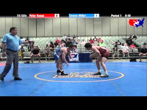 Peter Russo vs. Tanner Miller at 2013 Junior Nationals - FILA - FS