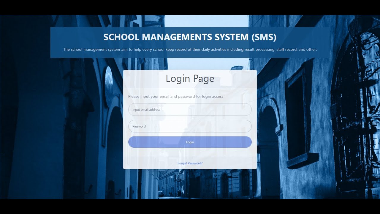 School Management System (SMS) Overview