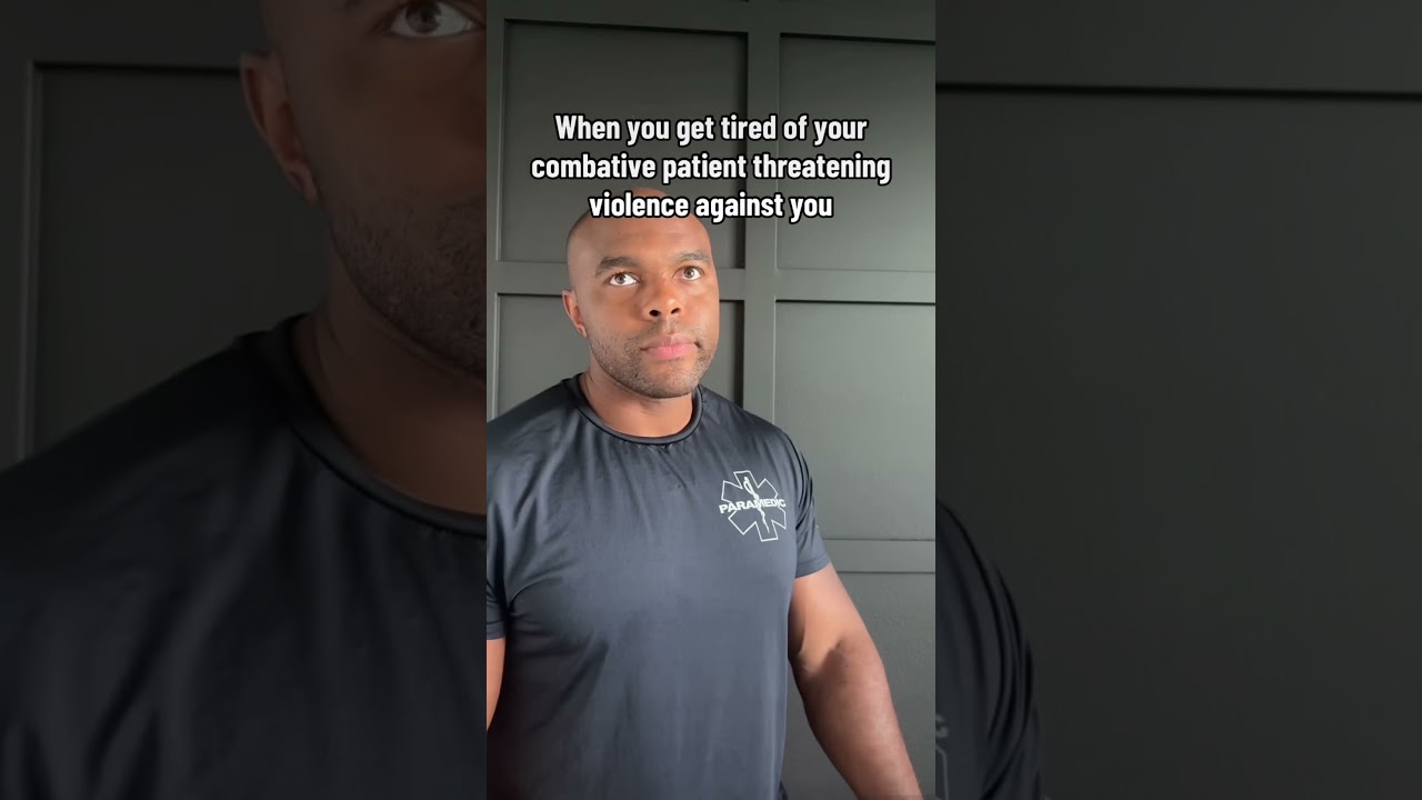 Paramedic Versus a Combative Patient. #emt #fireman #paramedic #firefighter #ems #healthcare