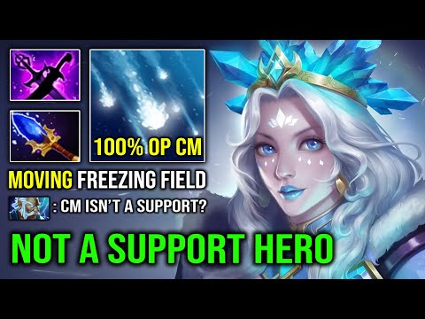 WHO SAID CM IS A SUPPORT? Full Aghanim Effect Freezing Field Slow OP Crystal Maiden Dota 2