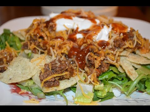 How to Recipe for Spanish Rice Taco Salad - Quick for these Hot Days