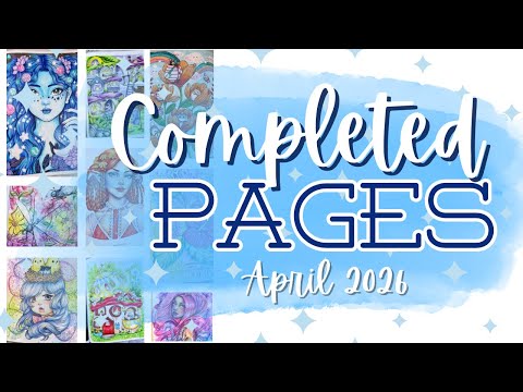 April Completed Coloring Pages