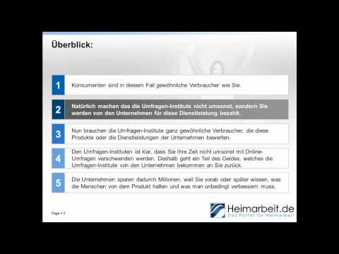 Heimarbeit.de - Geld verdienen mit Online-Umfragen