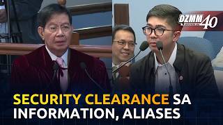 Lacson clarifies access to aliases, sensitive information | DZMM (05 August 2026)