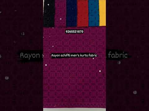 Rayon Schiffli men's kurta fabric