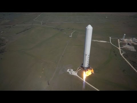 SpaceX готовится провести мягкую посадку ракеты Falcon 9. Фото.